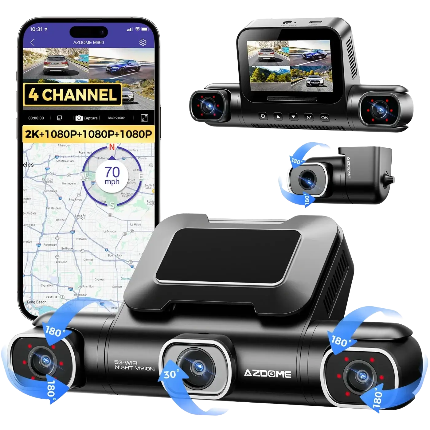 Vision 360 multi-camera dash system
