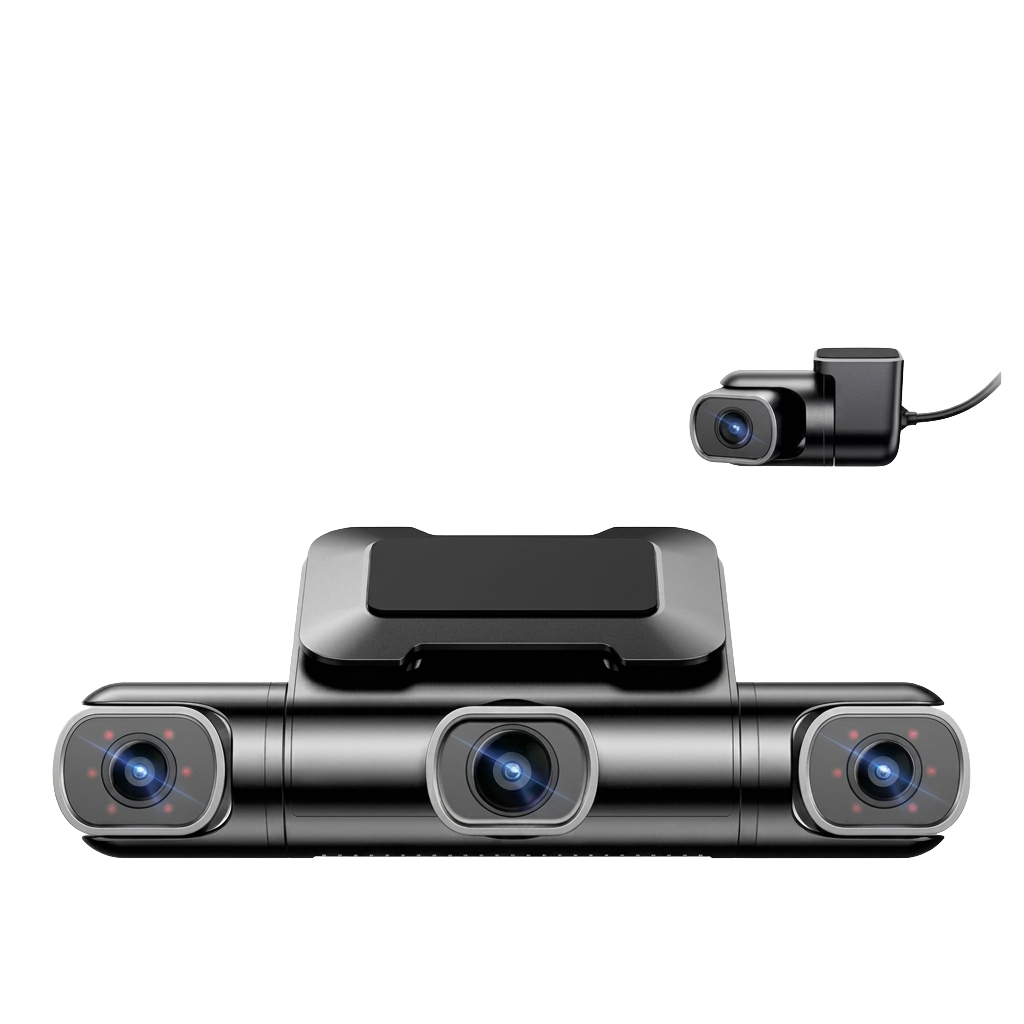 Vision 360 four-channel dash camera system with front, rear and side cameras