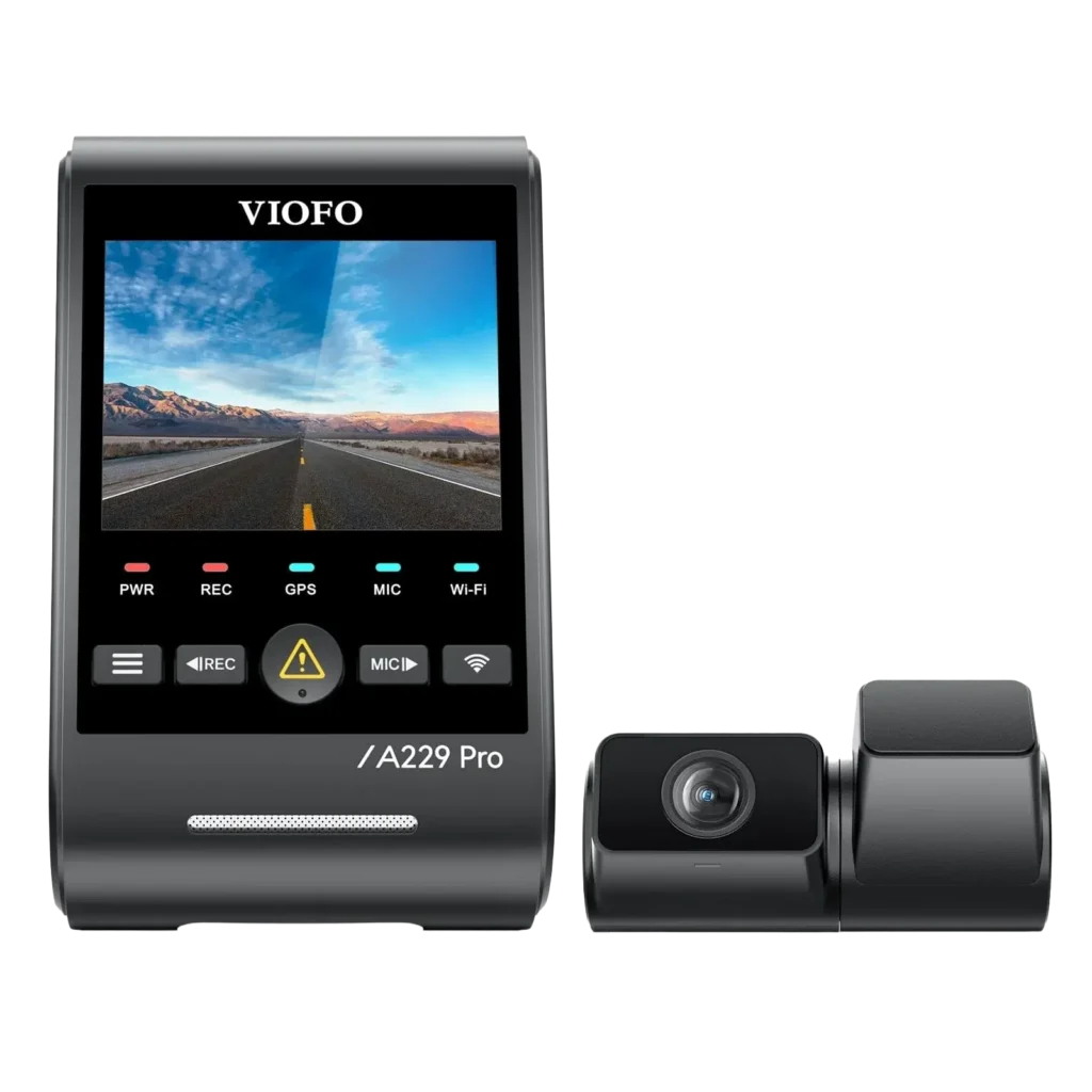VIOFO A229 Pro 4K front and 2K rear dash camera