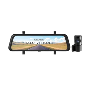 Road Angel Halo Vision 3 mirror dash camera with 10 inch touchscreen